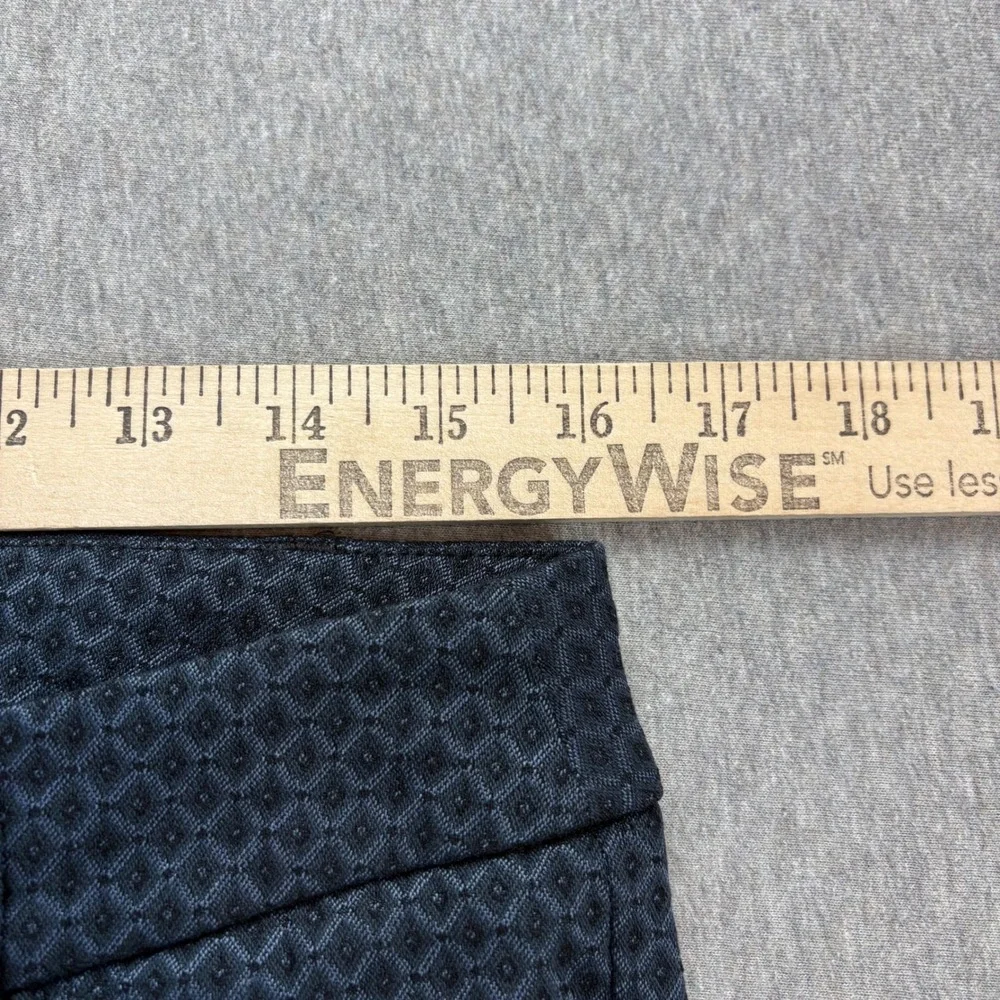 Roz & Ali Pant Womens 10 Blue Black‎ Geometric Print Straight Leg Casual Career - Picture 12 of 12